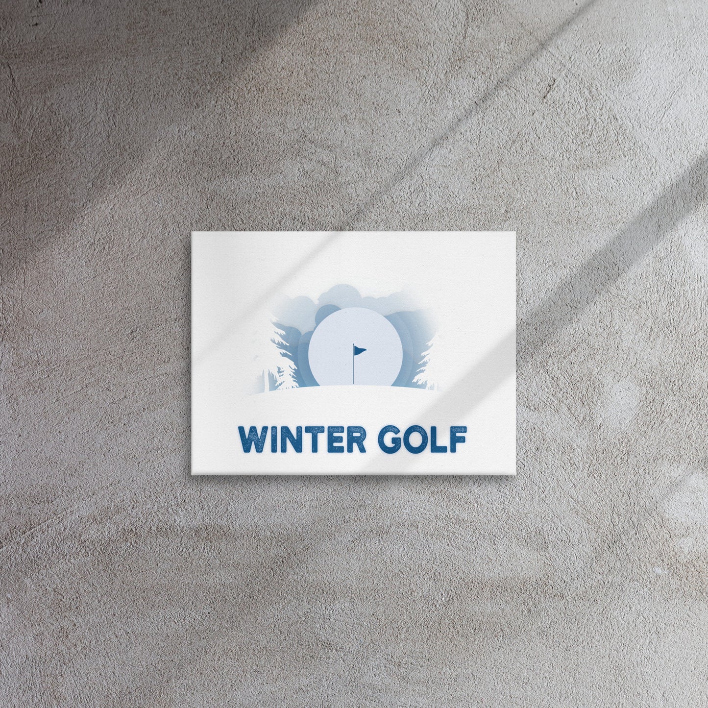 Winter Golf Thin Canvas