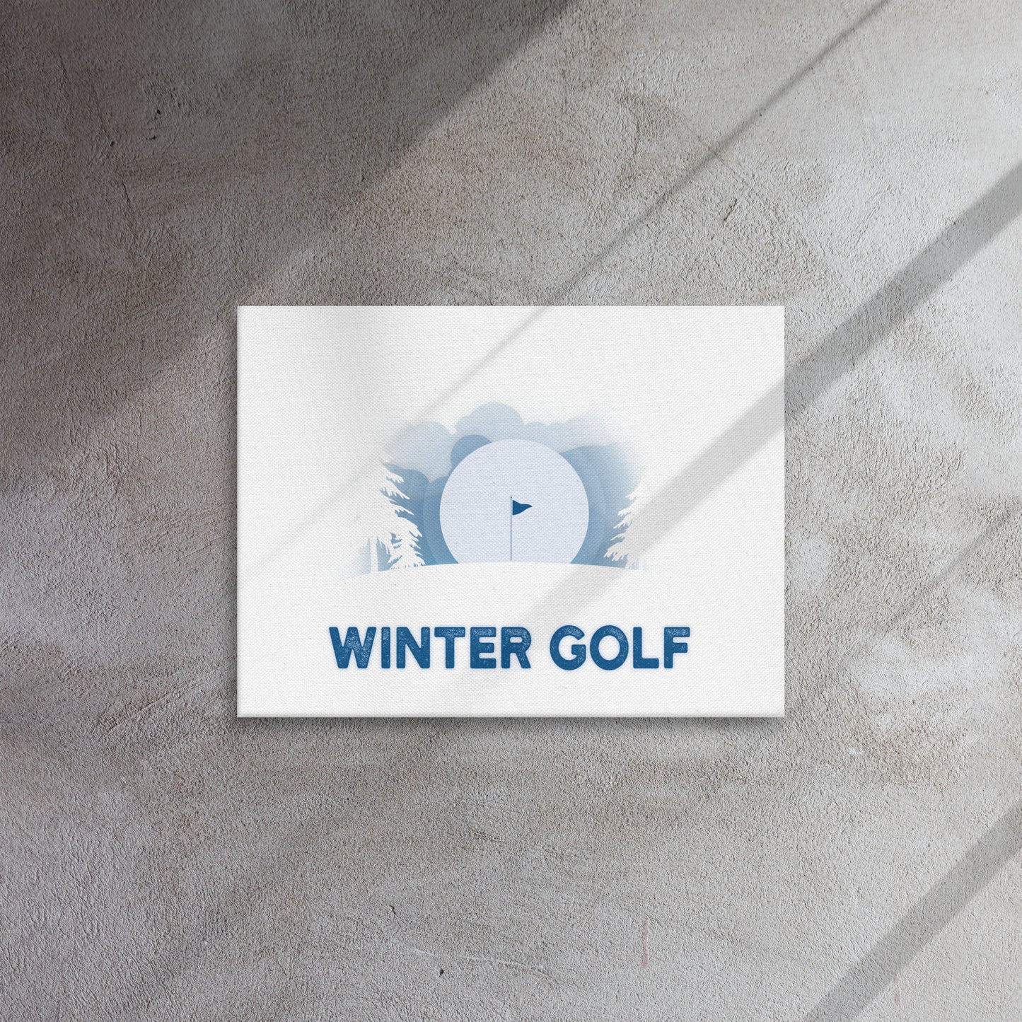 Winter Golf Thin Canvas