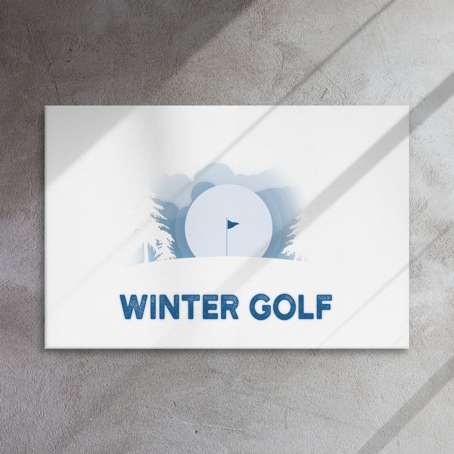 Winter Golf Thin Canvas