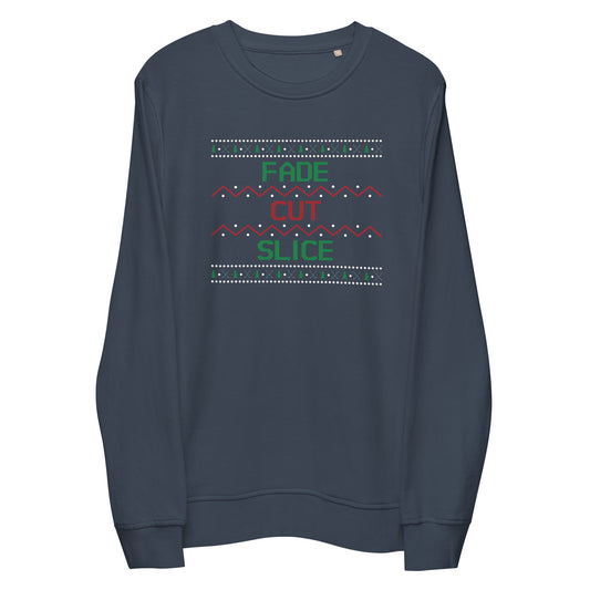 Fade Cut Slice Ugly Sweater Unisex Organic Sweatshirt