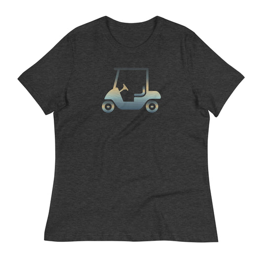 Women's Sunrise Golf Cart Relaxed T-Shirt